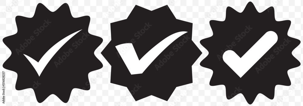 Poster tick mark with checkbox icon. green checkmark sign for app, ui, website. vector illustration on tran
