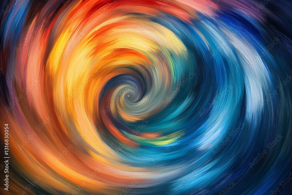 Poster vibrant abstract swirl of colors in dynamic motion and texture