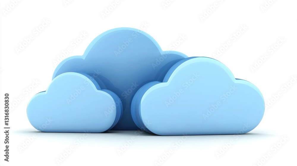 Aufkleber cloud computing: a digital sky of data storage and network services