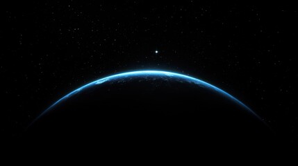 Fototapeta premium Earth's Serene Embrace: A Celestial Vista