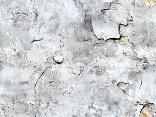 Obraz premium Textured Gray Wall with Cracks and Peeling Paint for Design Use
