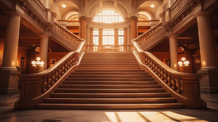 Obraz premium soft blurred courthouse interior