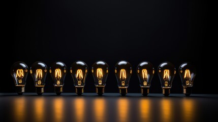 lightbulbs black and gold model