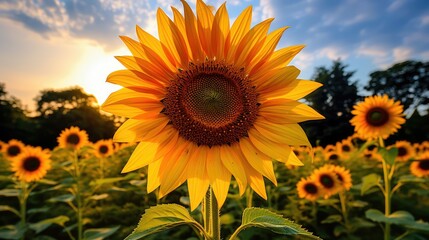 Obraz premium marigold yellow and orange flowers