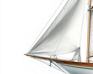 Fototapeta premium Stunning close-up image of a sailing boat portraying the essence of freedom and adventure.