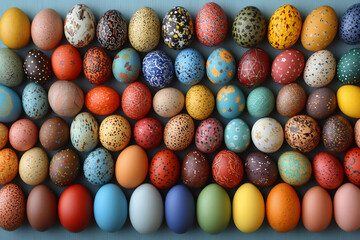 Fototapeta premium colorful easter eggs with various patterns and designs,