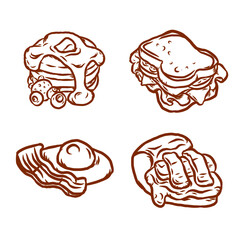 Hand drawn food drawing illustration