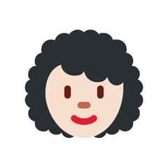 Woman with Curly Hair Icon
