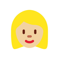 Blonde Woman Face Icon
