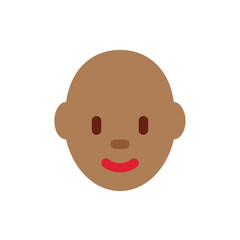 Bald Man Face Icon
