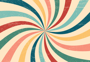 retro background with colorful circles