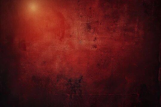Moody retro texture with grainy red tones and blurred fog effect, aged edges with subtle light glow for mystery novel illustrations or album artwork. - Powered by Adobe