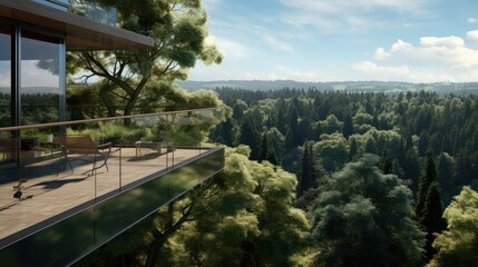 Fototapeta premium nature glass balcony