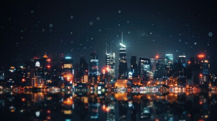 night bokeh black background