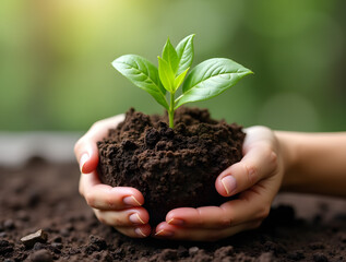 Soil Pots as Nurturing Guardians: How Human Care Supports a Plant's Growth and Well-being, Ensuring Its Vital Health and Flourishing
