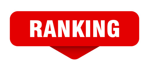 ranking sticker. ranking sign on transparent background