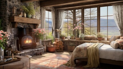 Fototapeta premium rustic spring room