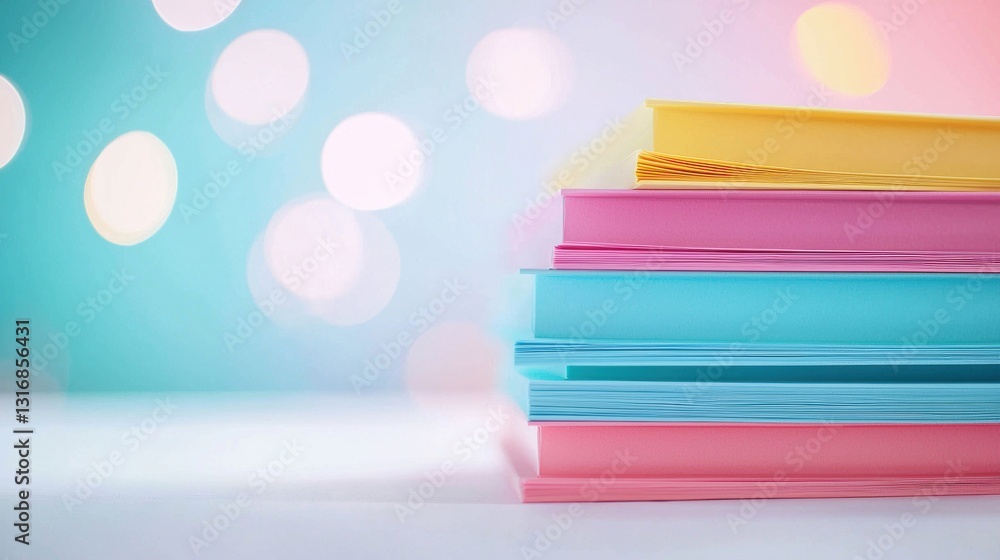 Aufkleber a tidy office desk with neatly organized stacks of folders, each labeled and color coded, showcasing