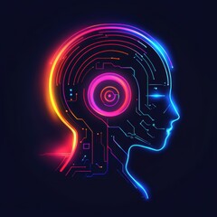 Obraz premium Creative deep learning logo inspiration