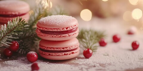 Holiday Macarons Desserts Christmas Treats Cookies Pastries