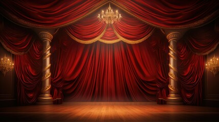 velvet red stage background