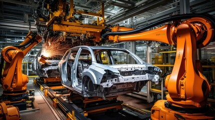 Fototapeta premium innovation new car production