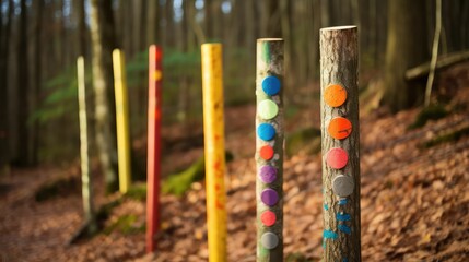 Fototapeta premium hiking wood poles