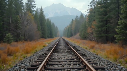 Fototapeta premium Endless Rails