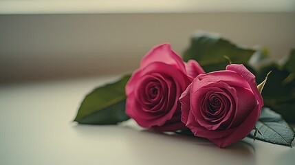 Pink Roses on a Tabletop