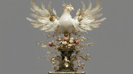 Exquisite Jade Phoenix Sculpture in Elegant Display Setting