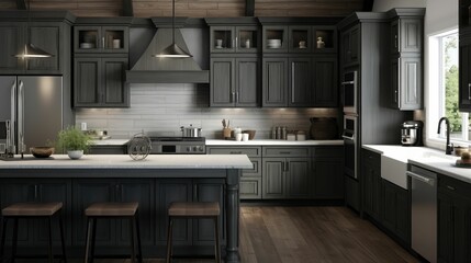 cabinets dark gray kitchen
