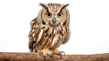 Naklejka premium piercing owl isolated on white