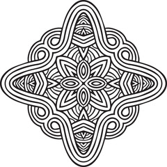 Beautiful flower art and mandala vector design