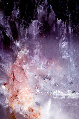 Crystal Quartz Natural Healing Stone Close Up Background