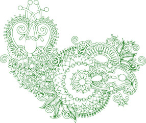 Beautiful flower art and mandala vector design