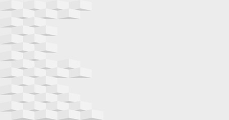 Fototapeta premium White abstract background with white cubes. vector illustration.