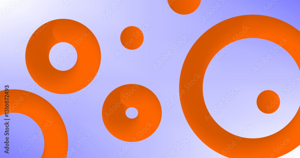 Aufkleber orange background with circles. vector illustration. web page design background and banners.