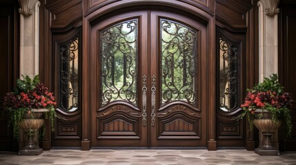 Obraz premium stained luxury door