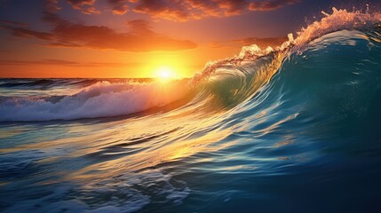 Obraz premium sparkle blue water waves