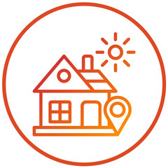 Vector Design House Direction Icon Style