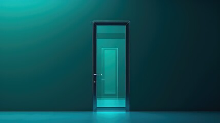 blue door isolated