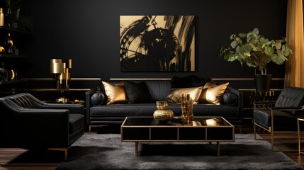 sophistication gold black layout