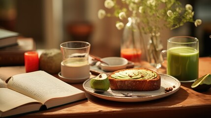 toast breakfast on table