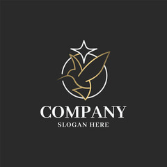 Minimal Humingbird Beauy Logo Design