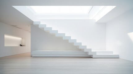 Fototapeta premium lines white staircase