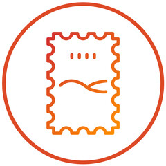 Vector Design Post Stamp Icon Style