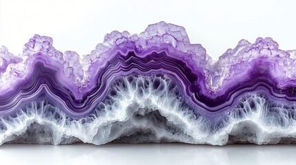 Purple & White Agate Slice Close-up