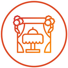 Vector Design Wedding Dinner Icon Style