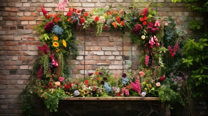 Fototapeta premium metal plants frame