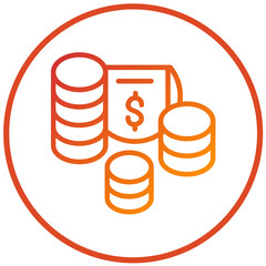 Vector Design Stack Of Coins Icon Style